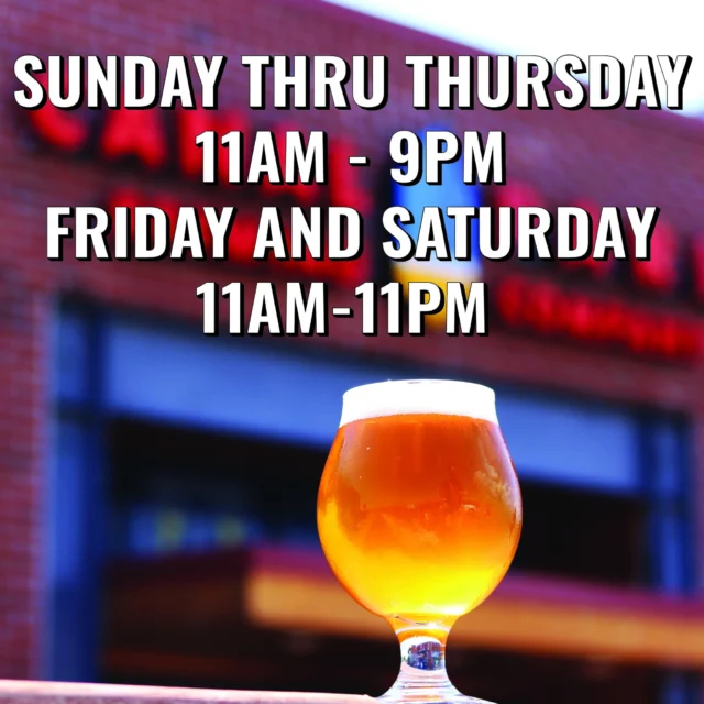⏰ New hours alert! We're now open Sunday through Thursday, 11 AM - 9 PM, and Friday & Saturday, 11 AM - 11 PM. 🌞 Patio service is up and running, weather permitting, so come enjoy the fresh air! See you soon! 🍻 #NewHours #PatioSeason #DuluthEats