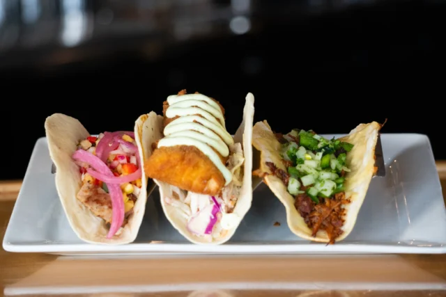 Happy Cinco de Mayo! 🌮🎉 Celebrate with our Taco Flight – the perfect way to taste all the flavors of the fiesta. Tag your crew and let’s taco ‘bout how good this looks! 🌶️ #CincoDeMayo #TacoFlight #CanalParkEats #TacoLovers #DuluthEats
